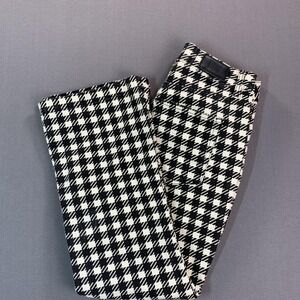 BDG Jeans Womens 28x25 Black White Houndstooth High Rise Bootcut Stretch 28x24